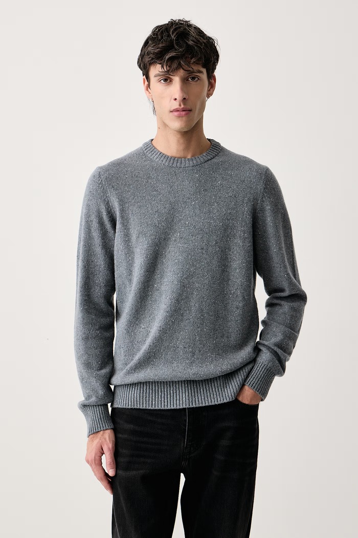Marc O'Polo Sweter męski z wełną turkusowy 5000010525
