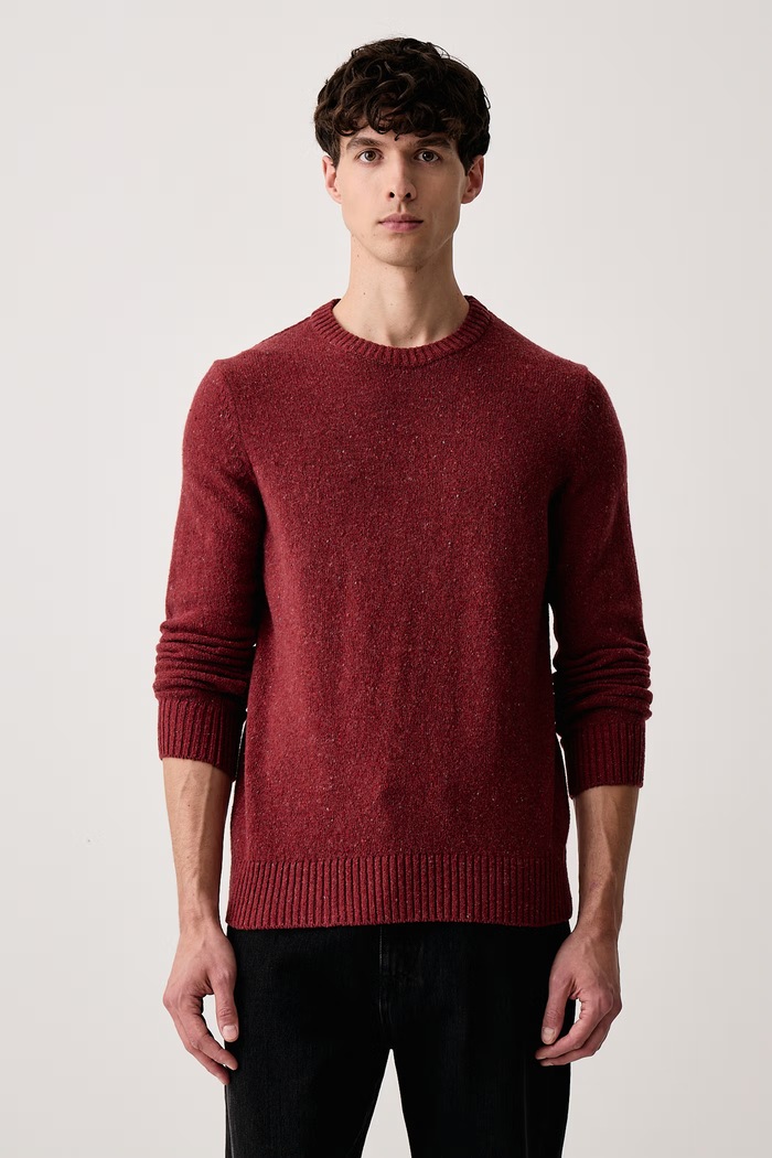 Marc O'Polo Sweter męski z wełną czerwony 5000010525