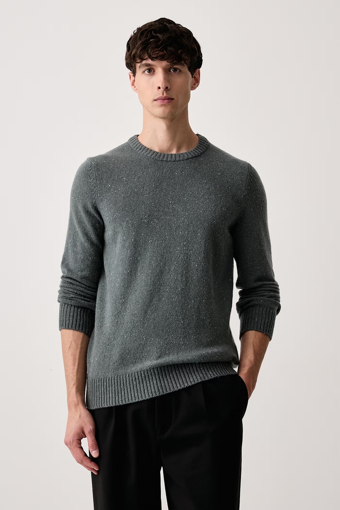 Marc O'Polo Sweter męski z wełną zielony 5000010525