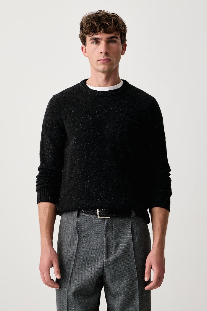 Marc O'Polo Sweter męski z wełną czarny 5000010525