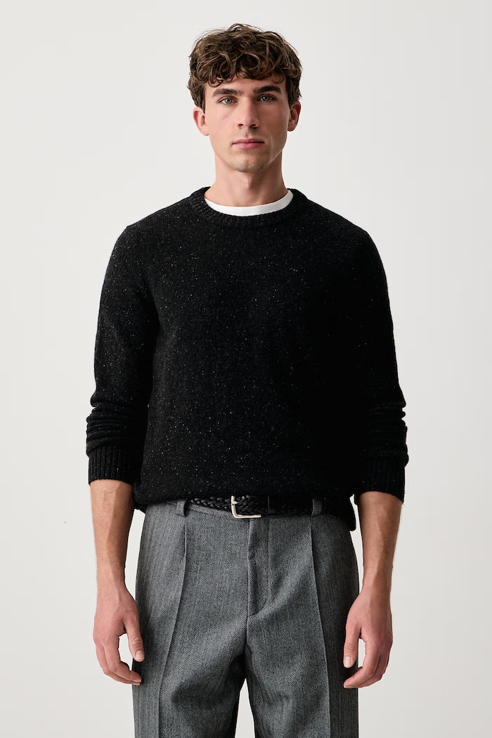 Marc O'Polo Sweter męski z wełną czarny 5000010525