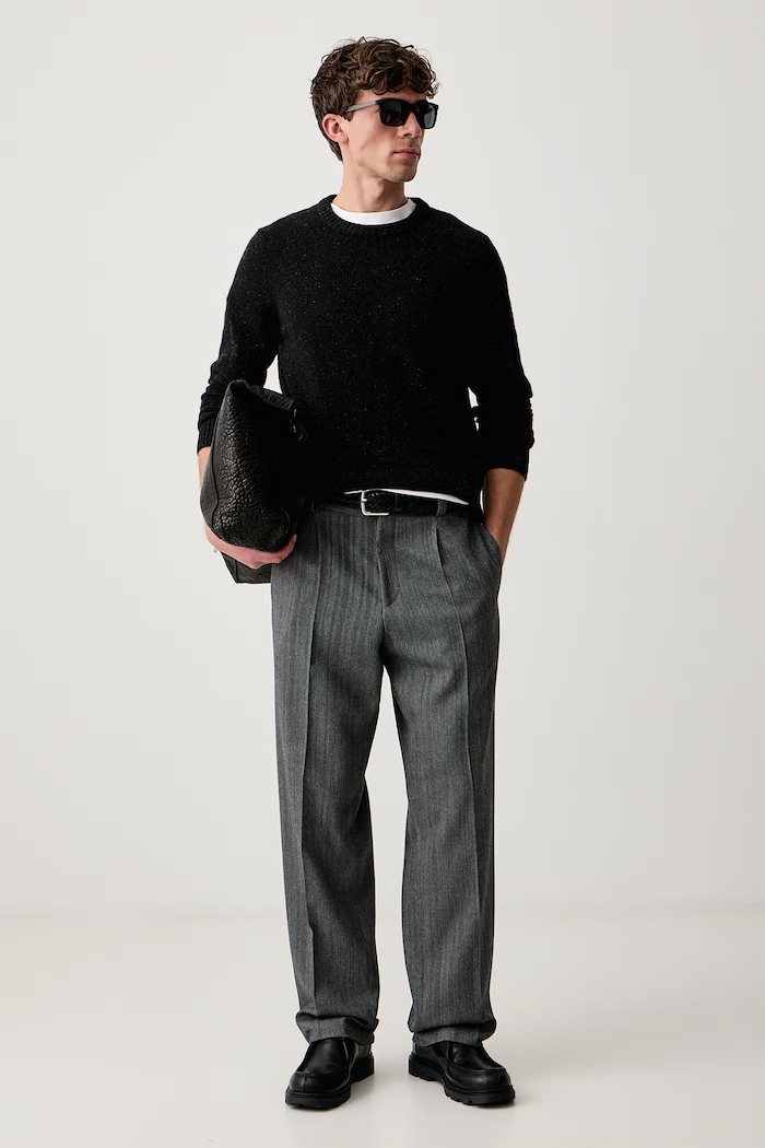 Marc O'Polo Sweter męski z wełną 5000010525 czarny AW26