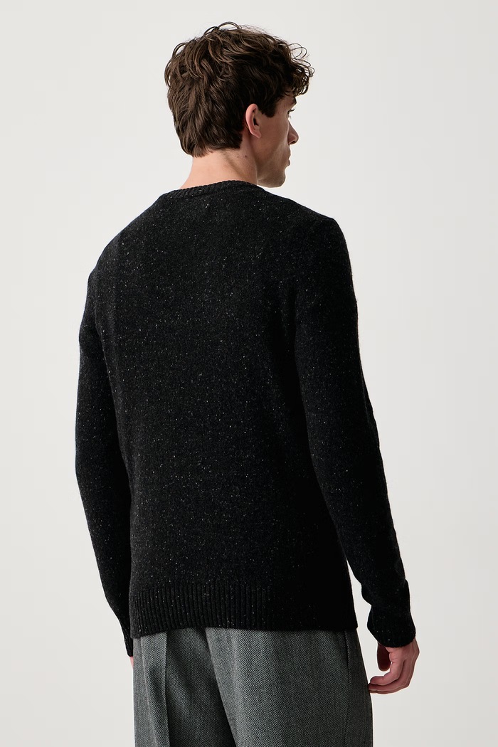 Odzież Marc O'Polo Sweter męski z wełną 5000010525 czarny