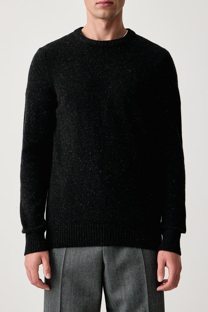 Sweter męski z wełną Marc O'Polo 5000010525 czarny