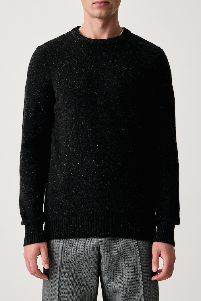 Sweter męski z wełną Marc O'Polo 5000010525 czarny