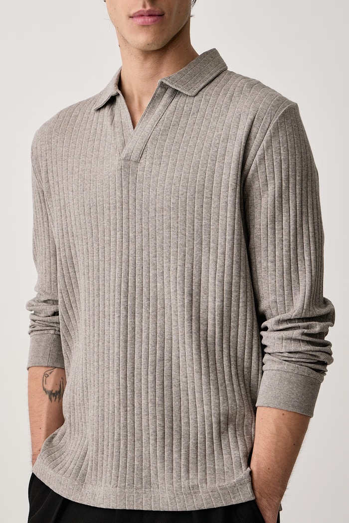 Sweter męski z bawełną Marc O'Polo 5000016996 szary