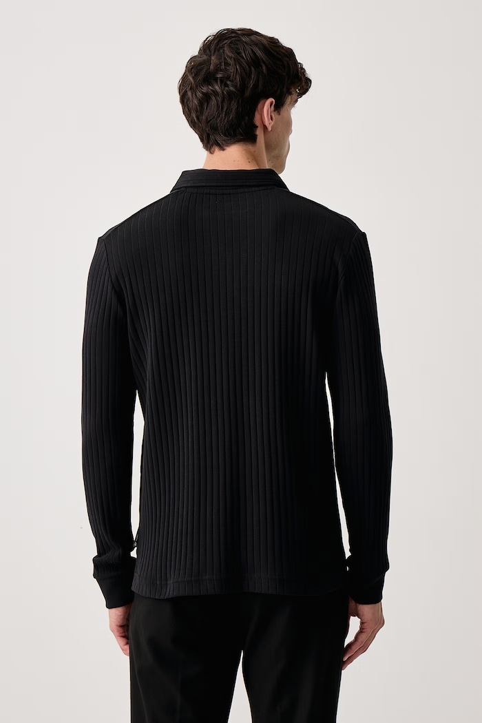 Odzież Marc O'Polo Sweter męski z bawełną 5000016996 czarny