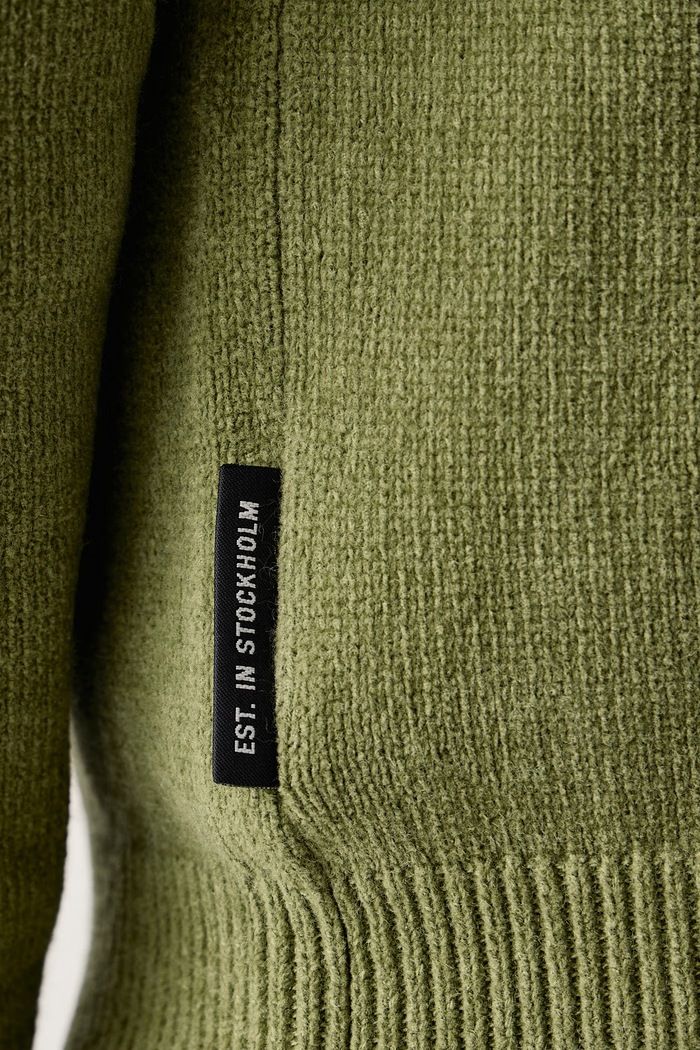 Sweter męski z dodatkiem wełny Marc O'Polo 5000010526 zielony