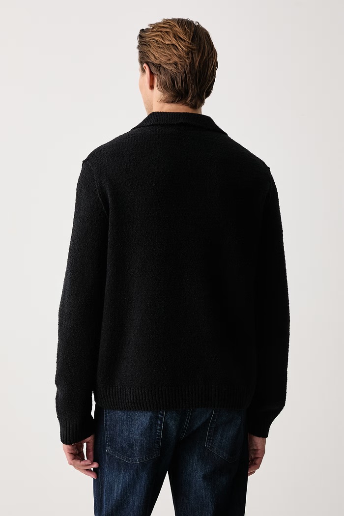 Odzież Marc O'Polo Sweter męski z bawełną 5000012491 czarny