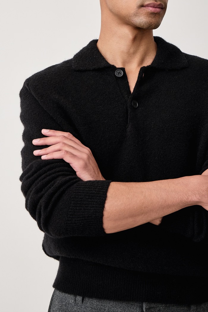 Sweter męski z wełną Marc O'Polo 5000012484 czarny
