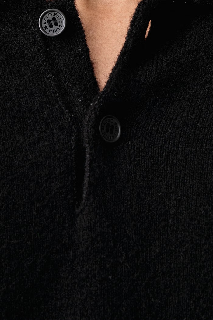 Sweter męski z wełną Marc O'Polo czarny 5000012484