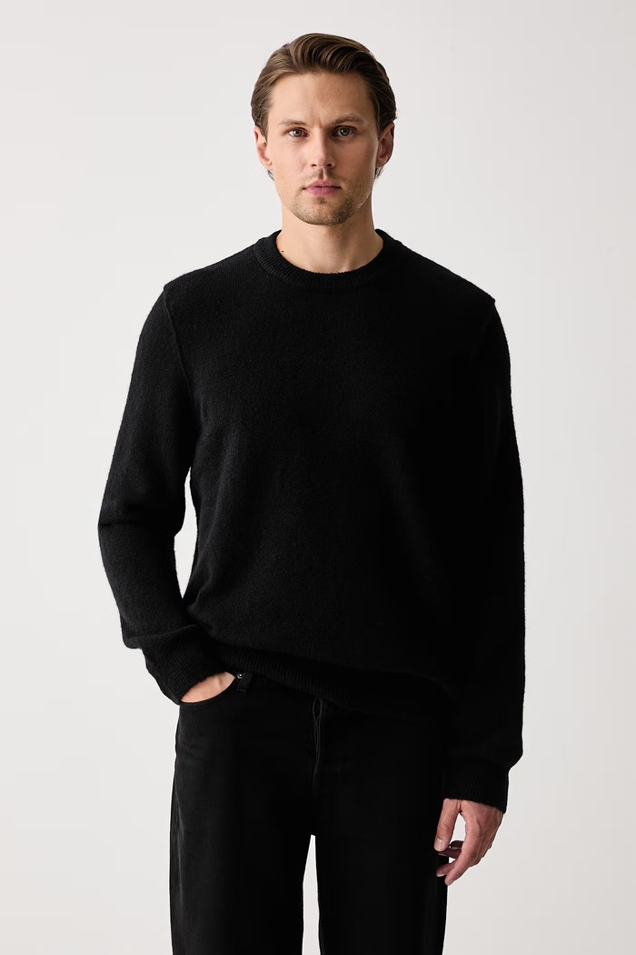 Marc O'Polo Sweter męski z wełną czarny 5000012482