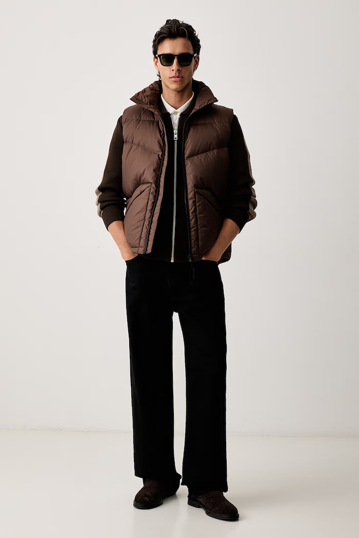 Marc O'Polo Sweter rozpinany męski bawełniany 5000012480 brązowy AW26