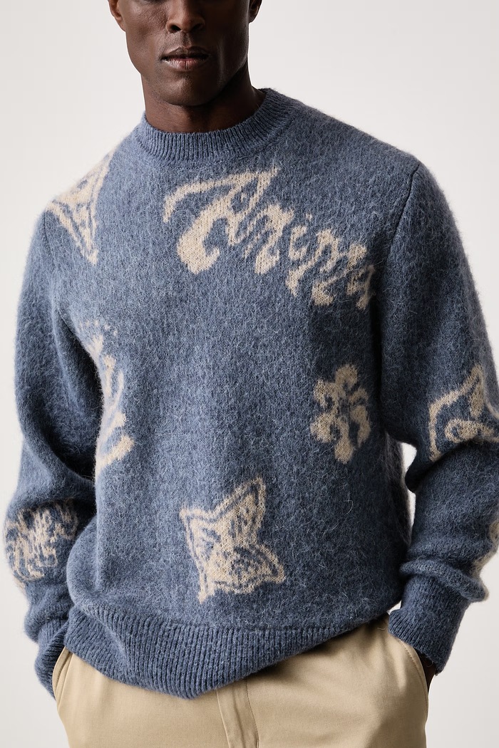 Sweter z dodatkiem wełny OAS 104001.9258 niebieski