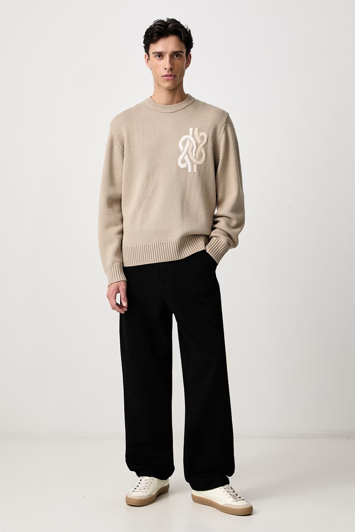 Filling Pieces Светр з вовною чоловічий 422675500265 коричневий AW26
