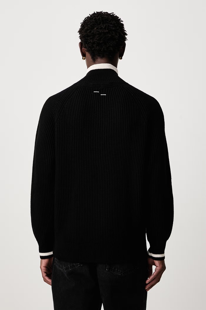 Odzież Filling Pieces Sweter męski z dodatkiem wełny 422675500375 czarny