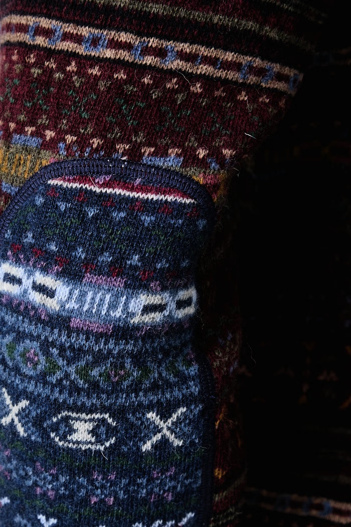 Sweter męski wełniany Dalehead Barbour bordowy MKN1775