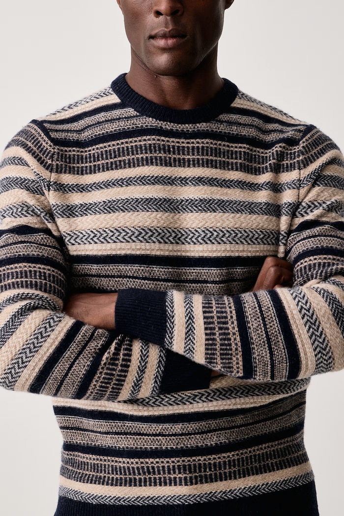 Sweter męski wełniany Highsted Barbour MKN1745 granatowy