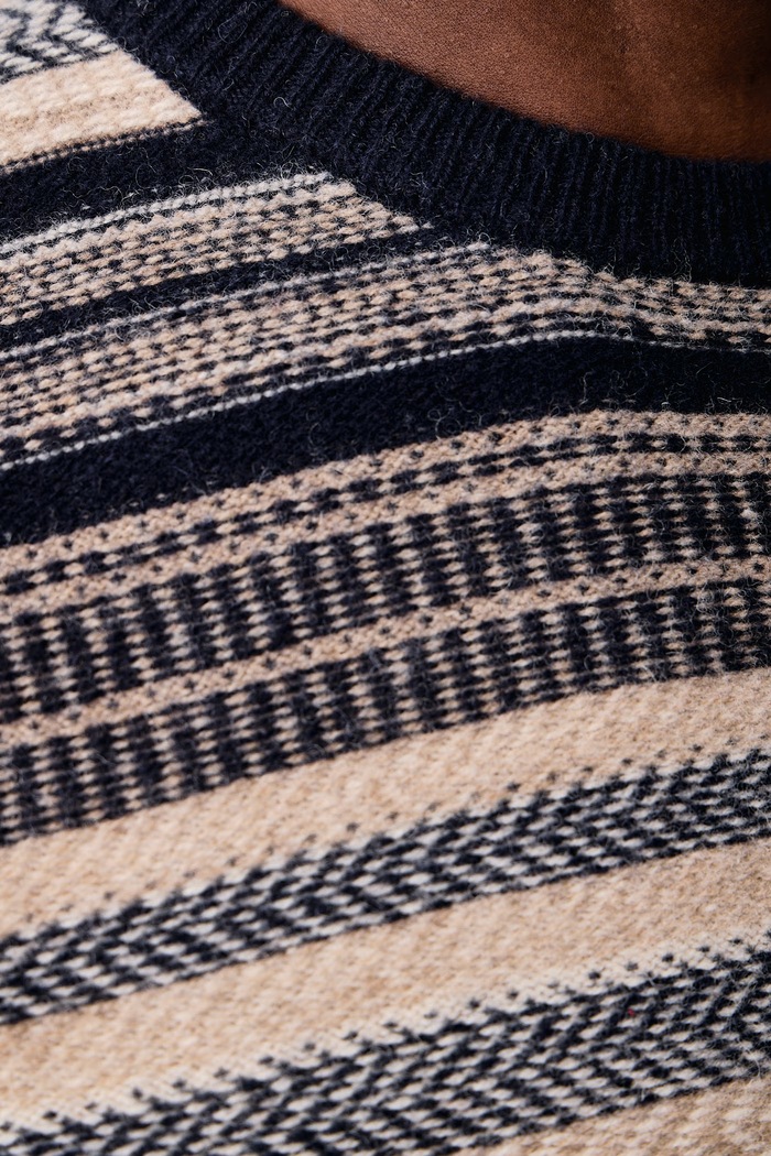 Sweter męski wełniany Highsted Barbour granatowy MKN1745
