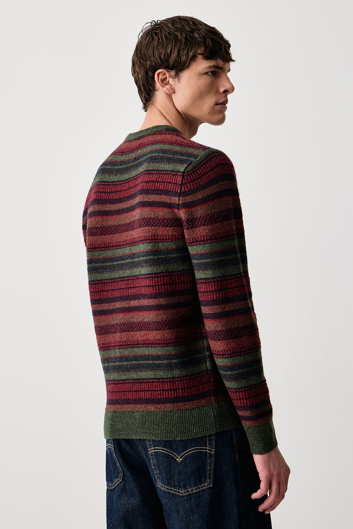 Odzież Barbour Sweter męski wełniany Highsted MKN1745 zielony