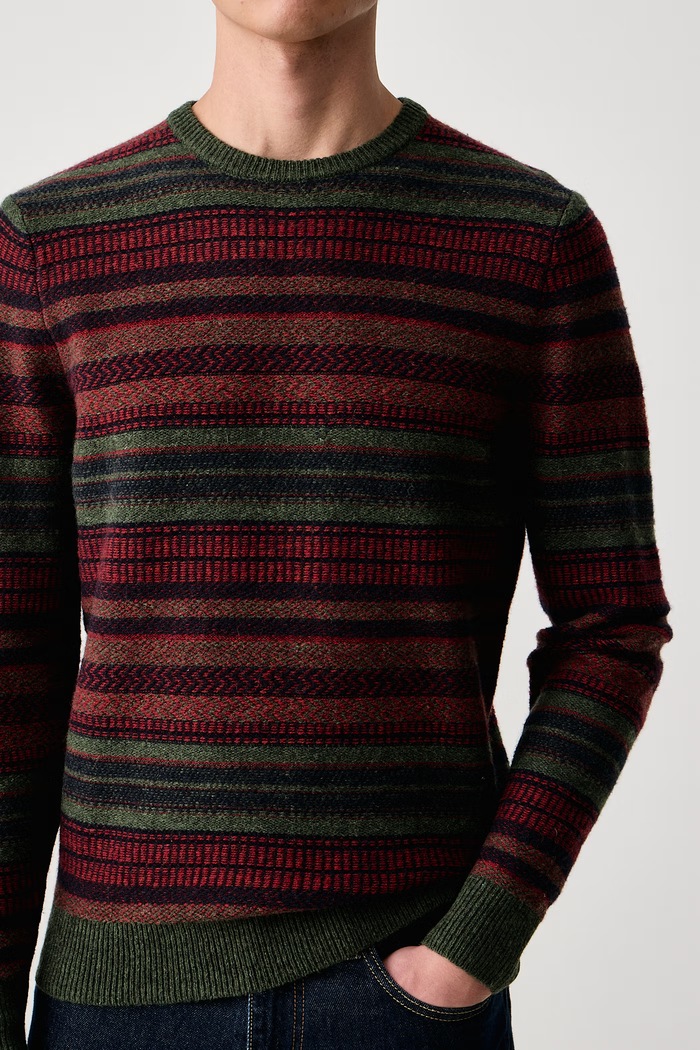 Sweter męski wełniany Highsted Barbour MKN1745 zielony