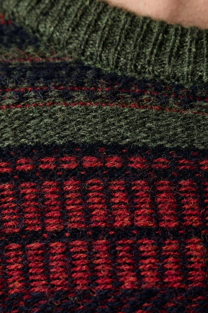 Sweter męski wełniany Highsted Barbour zielony MKN1745
