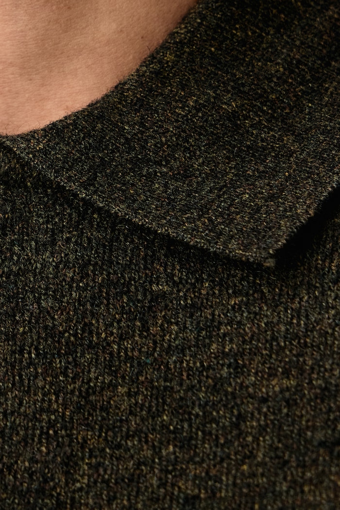 Sweter męski z dodatkiem wełny Bearsted Barbour zielony MKN1742
