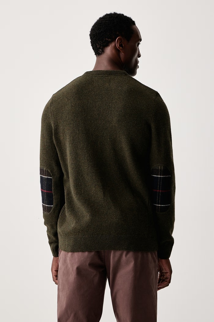 Odzież Barbour Sweter męski z wełną Holden MKN1576 zielony