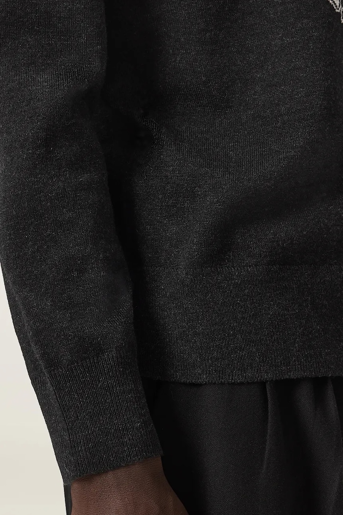 AllSaints Sweter męski z wełną GRINNER CREW M023KF