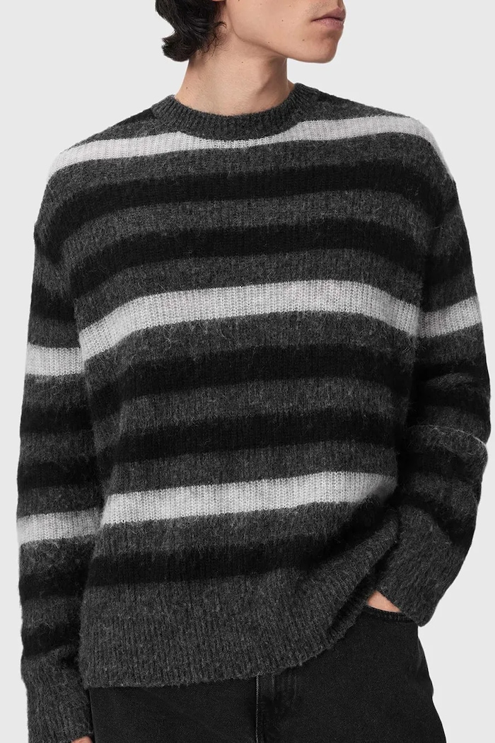Sweter męski z wełną SAMMIE AllSaints M002KF szary