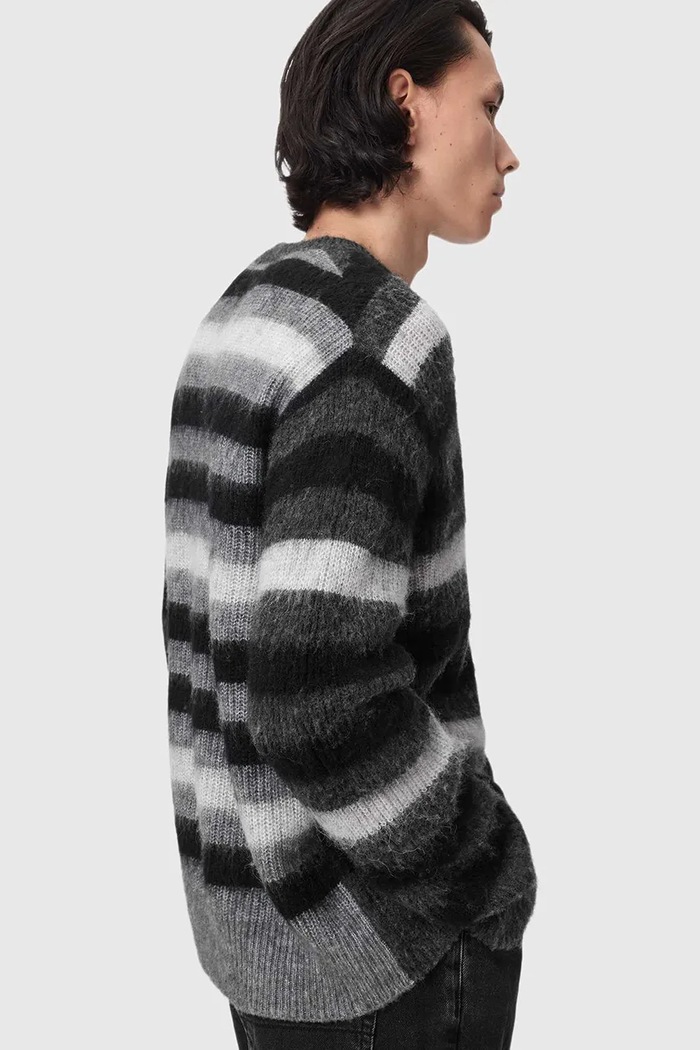 Sweter męski z wełną SAMMIE AllSaints szary M002KF