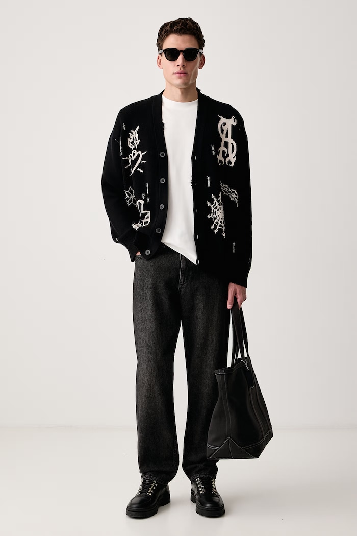 AllSaints Жилетка мъжка от памук STAGED M006KF черен AW26