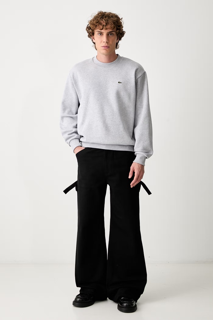 Lacoste bluza z bawełną męska SH8868.CCA szary AW26