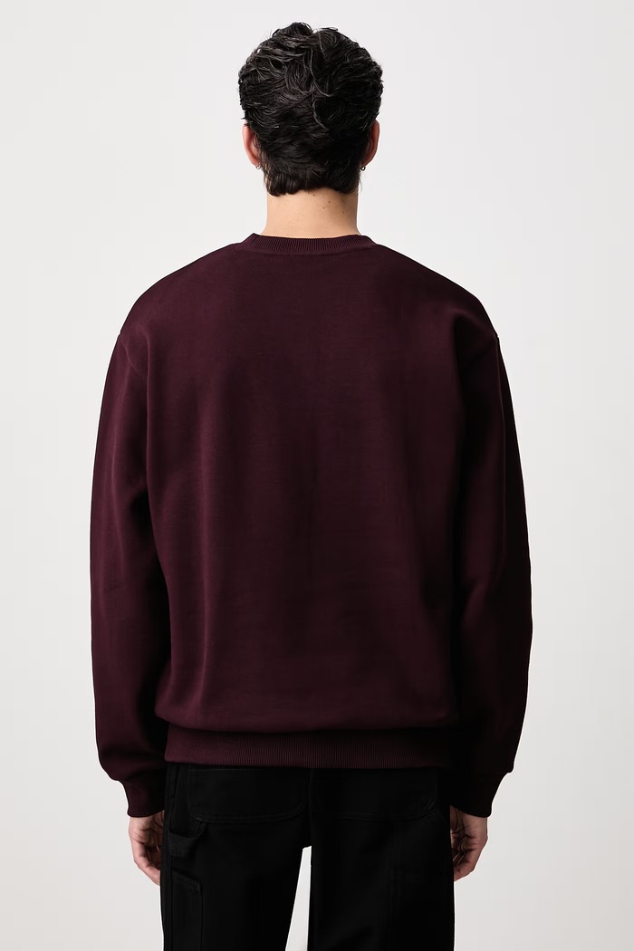 Odzież Lacoste Bluza z bawełną męska SH8868.3KE bordowy