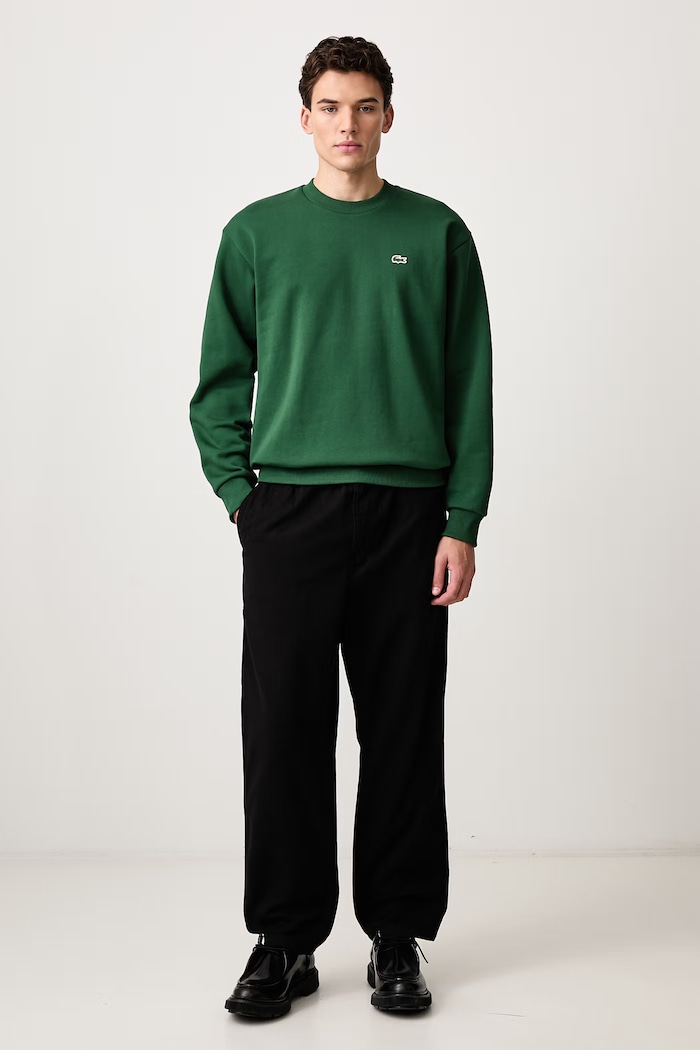 Lacoste Bluza z bawełną męska SH8868.132 zielony AW26