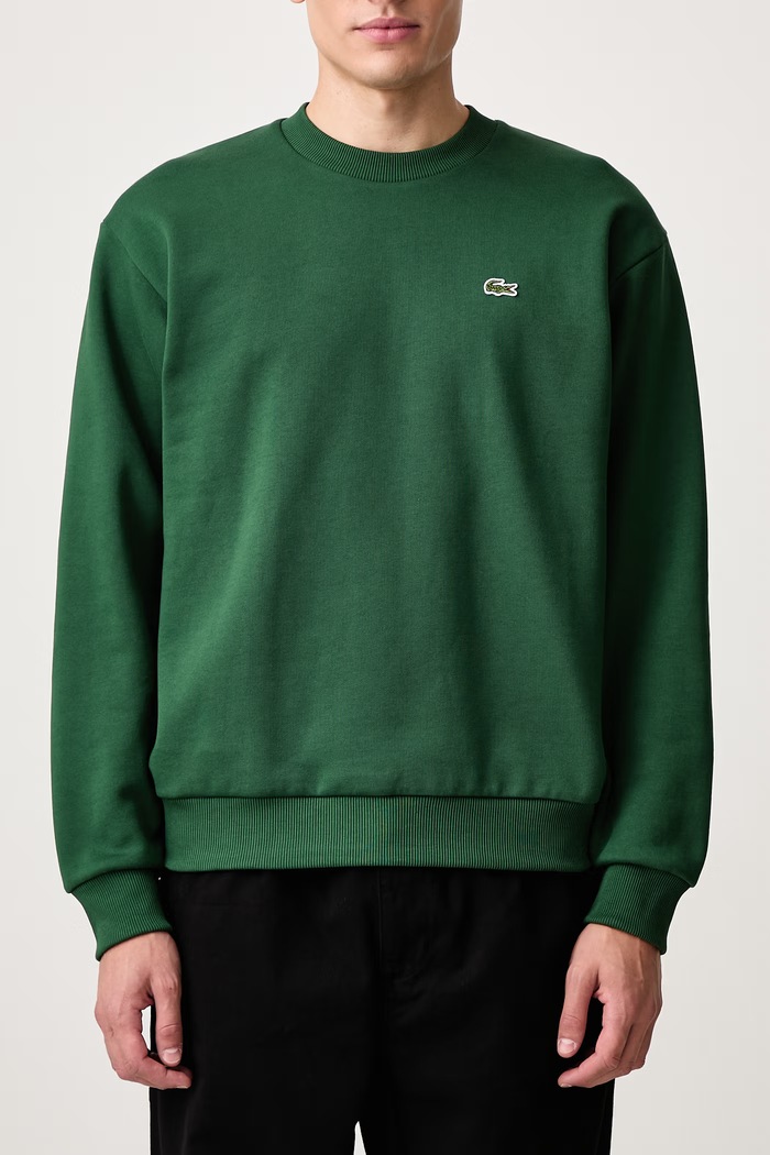 Bluza z bawełną męska Lacoste zielony SH8868.132