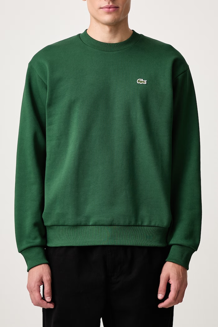Bluza z bawełną męska Lacoste zielony SH8868.132