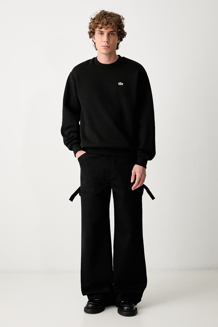 Lacoste bluza męska z bawełną SH8868.031 czarny AW26