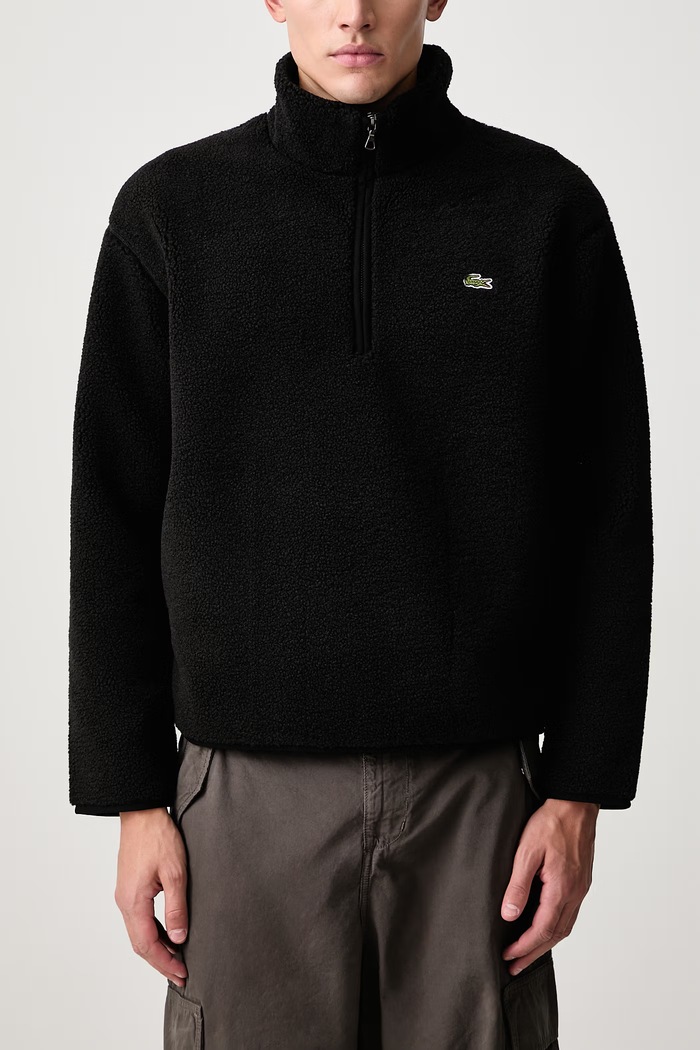 Bluza polarowa męska Lacoste czarny SH8648.031