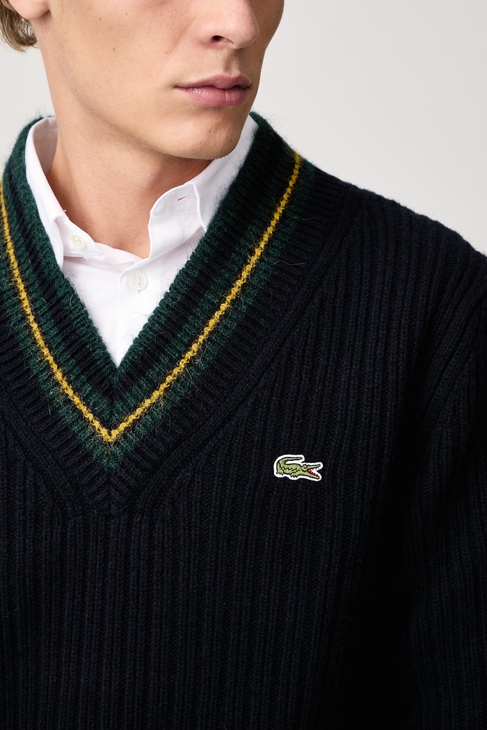 Lacoste Sweter wełniany męski AH8576.TDV