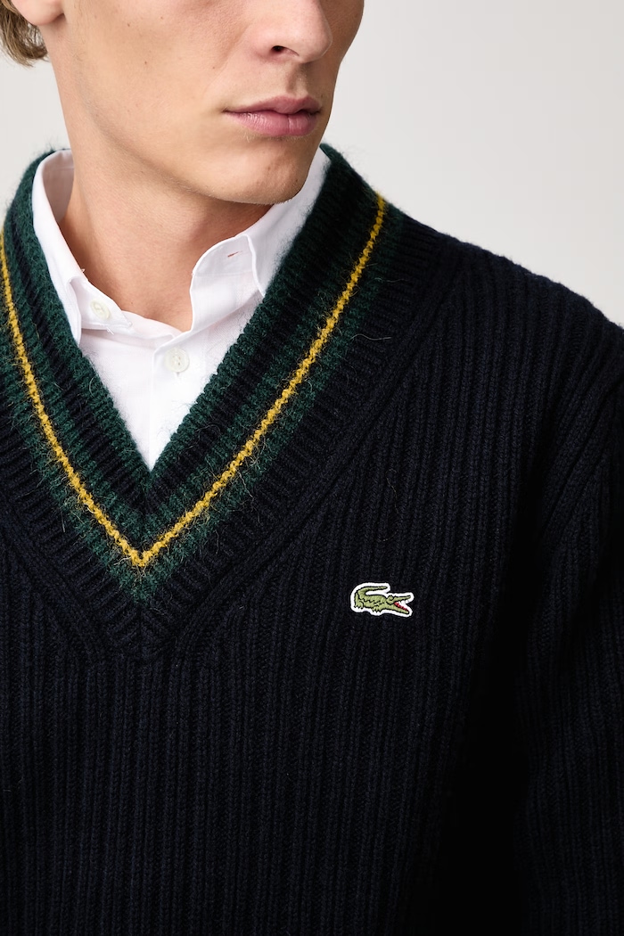 Lacoste Sweter wełniany męski AH8576.TDV