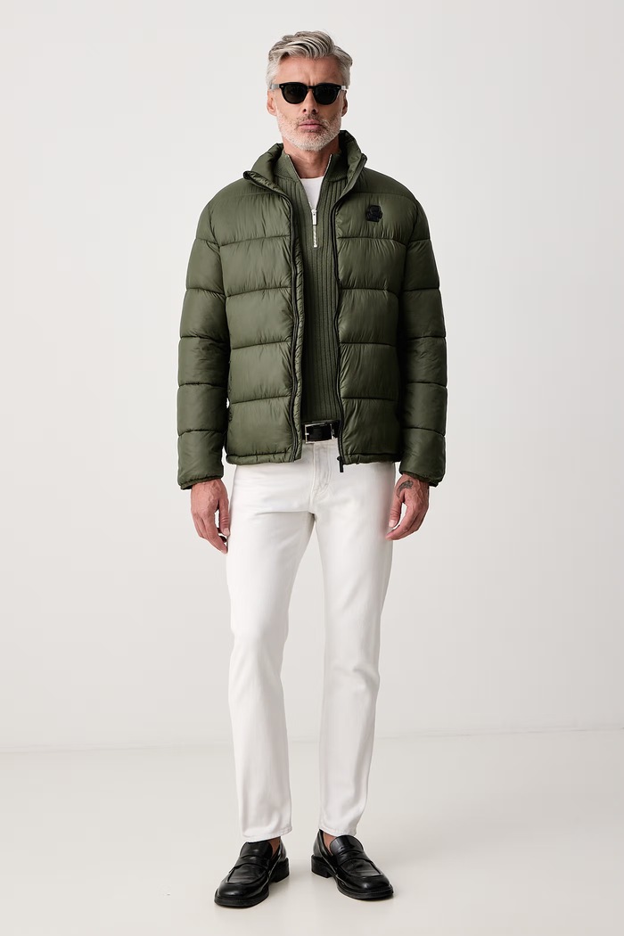Karl Lagerfeld Sweter męski wełniany 564399.655010 zielony AW26
