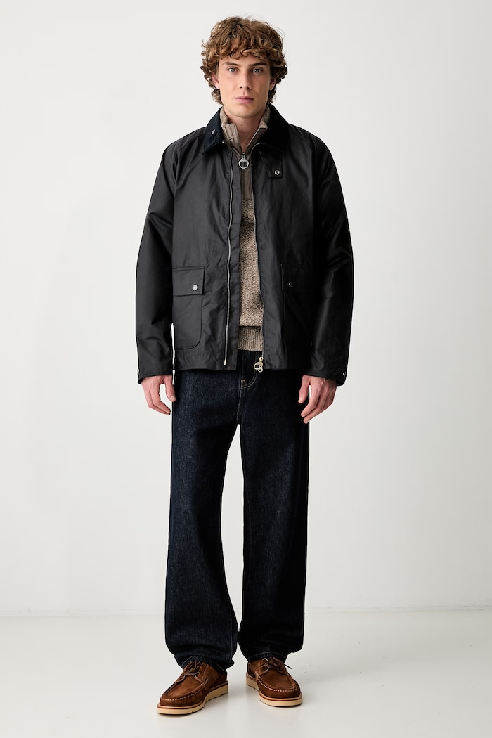 Barbour svetr s vlnou pánský MKN1731SG51 béžová AW26