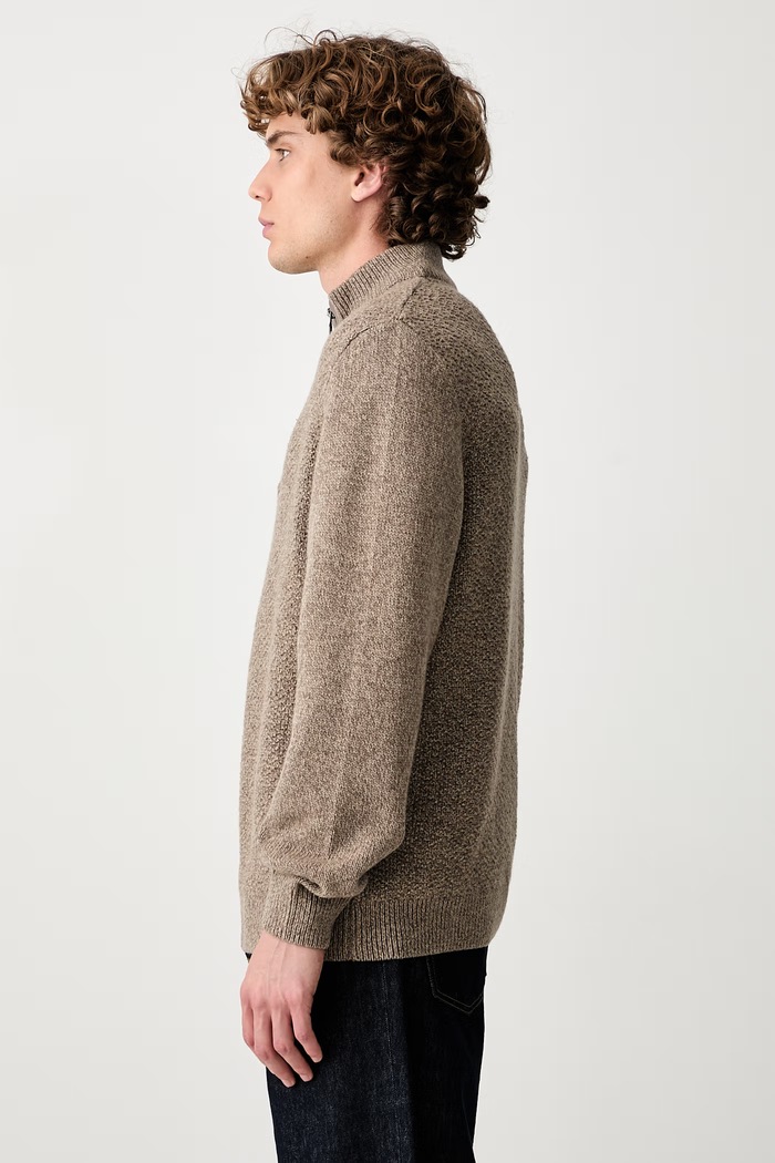 Barbour maglione con lana da uomo beige MKN1731SG51