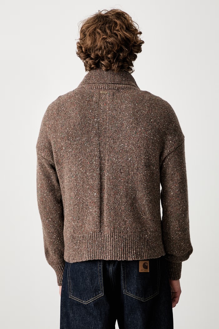 Abbigliamento Barbour dolcevita con lana da uomo LKN1579BE74 marrone
