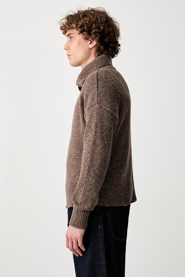 Barbour dolcevita con lana da uomo marrone LKN1579BE74