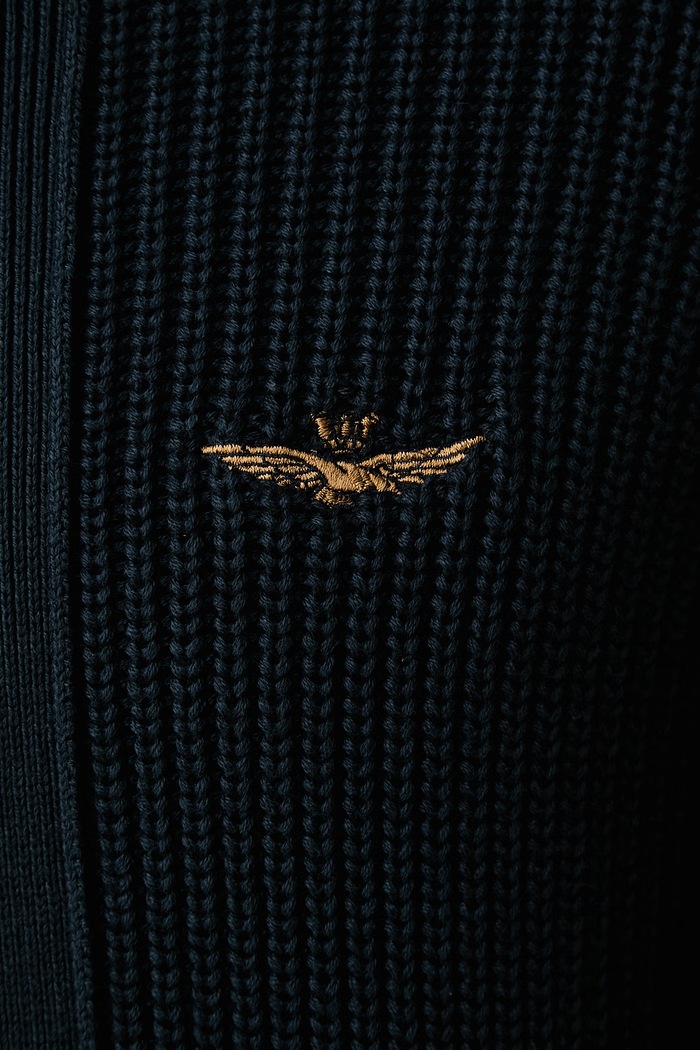 Kardigan męski bawełniany Aeronautica Militare granatowy MA1664UL00409
