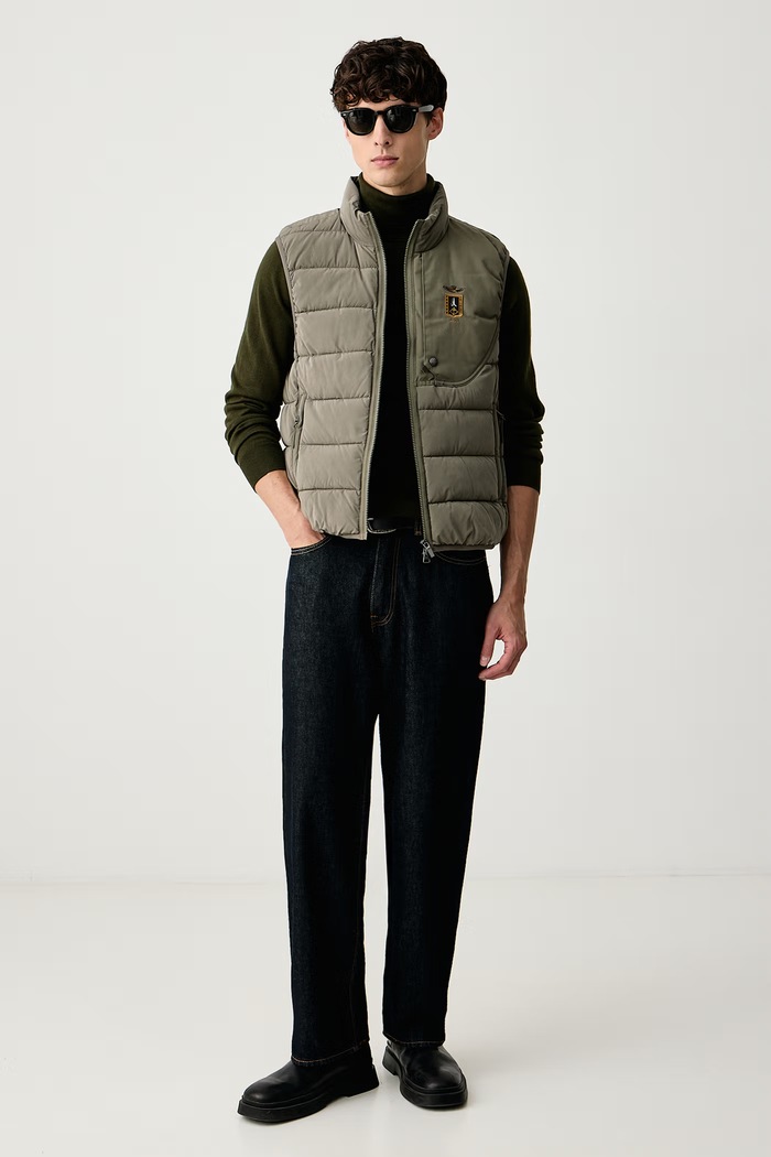 Aeronautica Militare Pulover cu guler înalt pentru bărbați cu lână MA1644UL00415 verde AW26