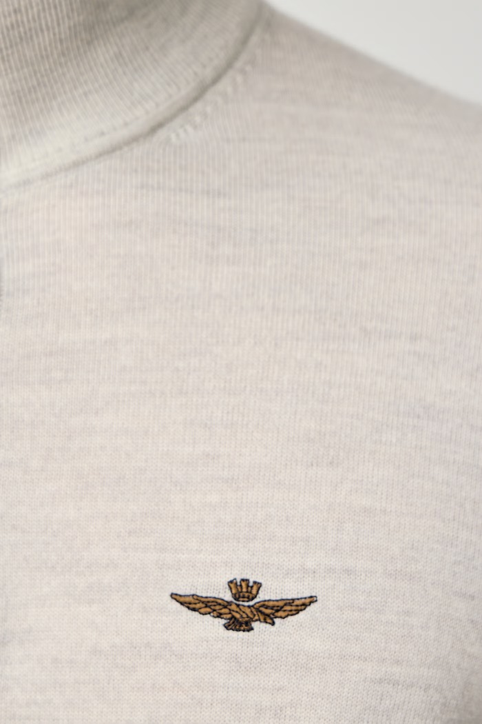 Светр чоловічий вовняний Aeronautica Militare сірий MA1643UL00415