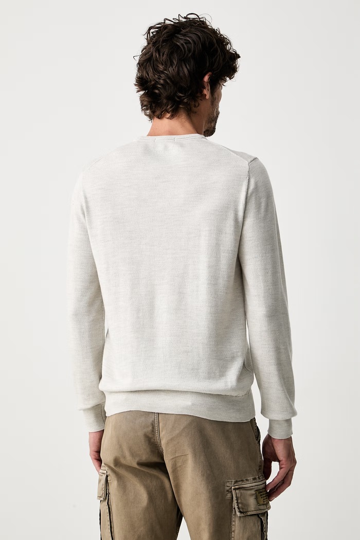 Odzież Aeronautica Militare sweter męski wełniany MA1641UL00415 szary